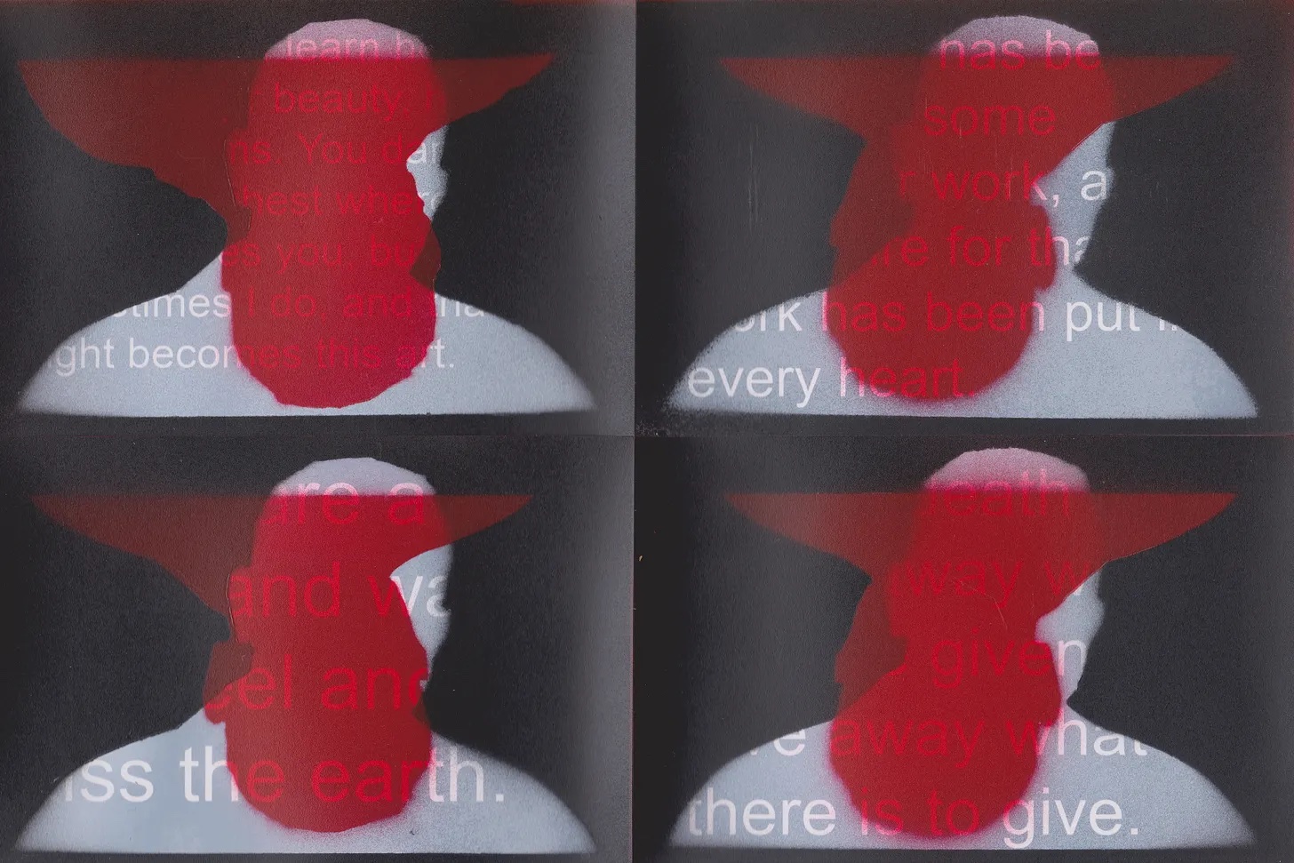 Khaled Sabsabi Alif Meem 2021 acrylic and aerosol on photographic paper