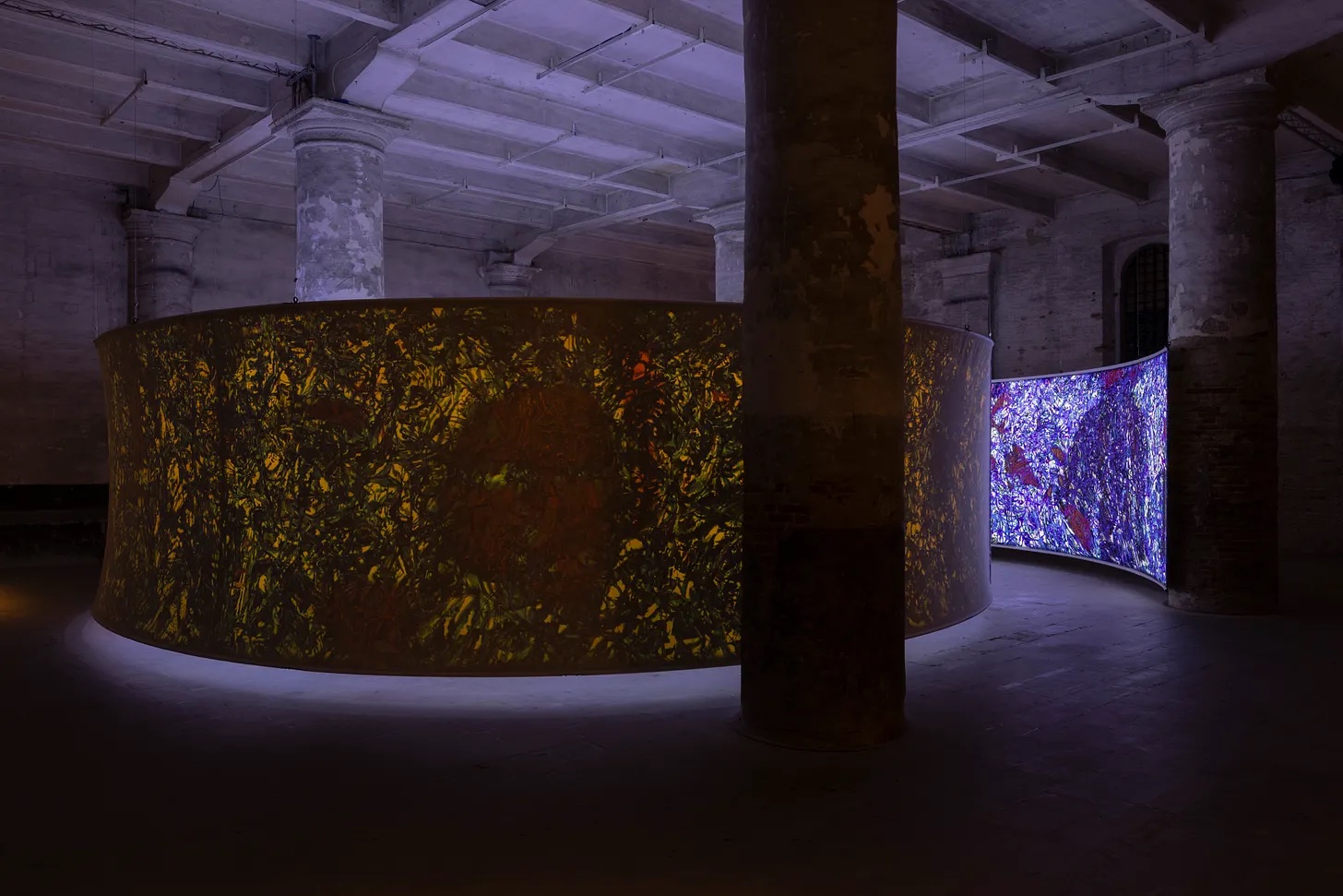 Khaled Sabsabi curving video installation khalil at the Arsenale Venice Biennale 2026